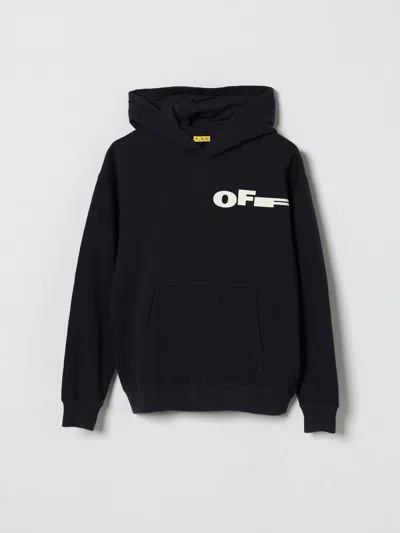 Off-white セーター  Kids ボーイ カラー ブルー In Black