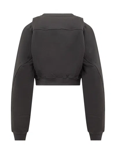 Off-white Sweatshirt Gilet With Logo In Black White