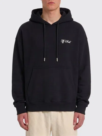 OFF-WHITE COTTON SWEATSHIRT WITH LOGO,I17910002