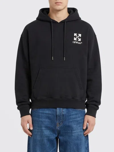 Off-white Small Arrow Logo Hoodie In Black Cotton