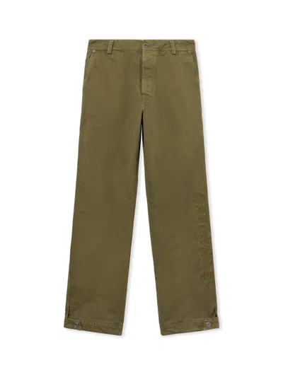 Off-white Swimming Logo Garment-dyed Carpenter Pants In Animal Print