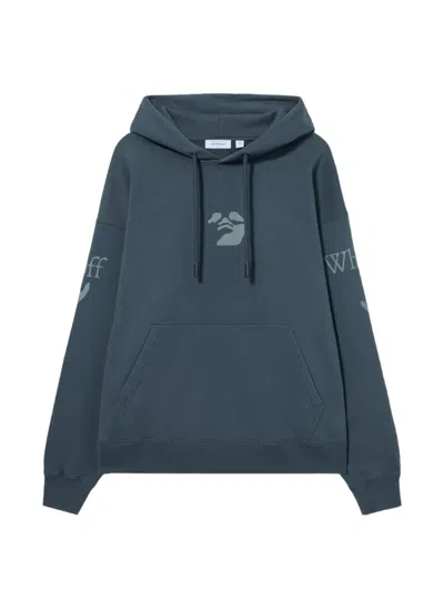 Off-white Swimming Logo Skate Hoodie In Blue