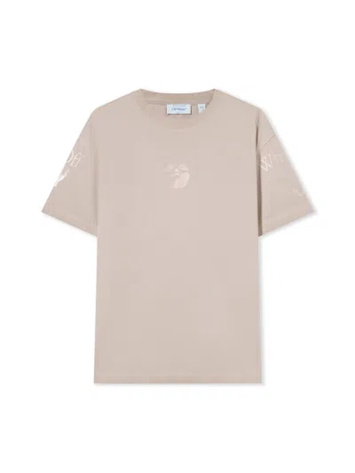 Off-white Swimming Man Regular T-shirt In Cloud Bark Bark