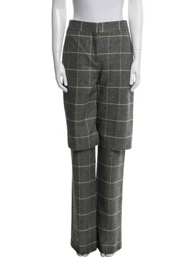 Pre-owned Off-white Tailored Wide Leg Pants In Gray