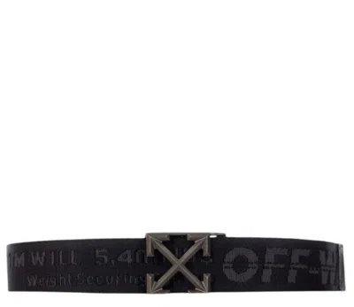 Off-white Tape Belt Arrow 38 Mm Belt In Black