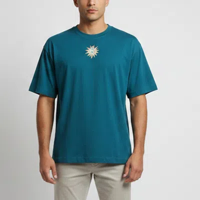 Pre-owned Off-white Teal Jersey Spark Puppet Jade T-shirt L In Blue