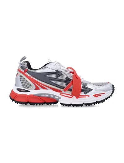 Off-white Technical Mesh Sneakers With Iconic Arrow Motifs In Gray