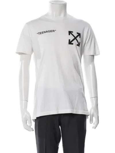 Pre-owned Off-white Teenager Bart Simpson Graphic Print T-shirt In White