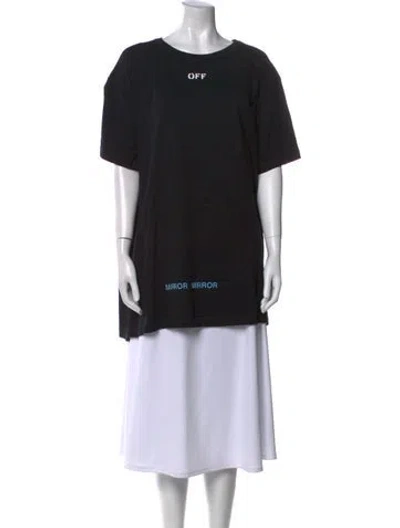 Pre-owned Off-white Temperature Graphic Print T-shirt In Black
