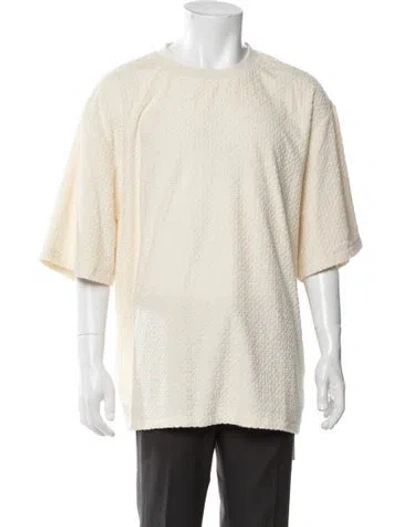 Pre-owned Off-white Terry All Over Scoop Neck T-shirt W/ Tags In Neutral