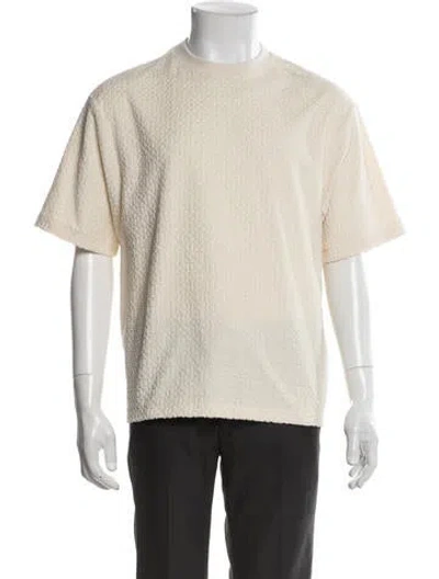 Pre-owned Off-white Terry All Over Short Sleeve Shirt W/ Tags In Neutral