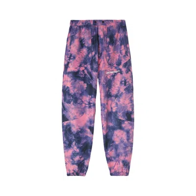 Pre-owned Off-white Tie Dye Logo Ski Trousers 'fuchsia Pink/light Purple/white' | Men's Size S