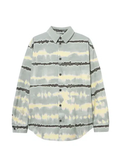 Off-white All-over Tie-dye Overshirt In Gray