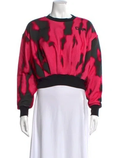 Pre-owned Off-white Tie-dye Print Crew Neck Sweatshirt In Multi