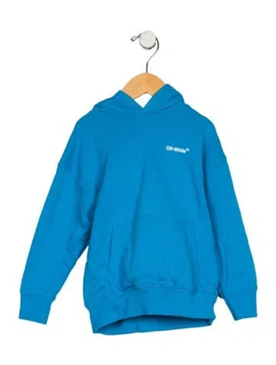 Pre-owned Off-white Babies' Toddler Boys' Arrows Woven Hoodie In Blue