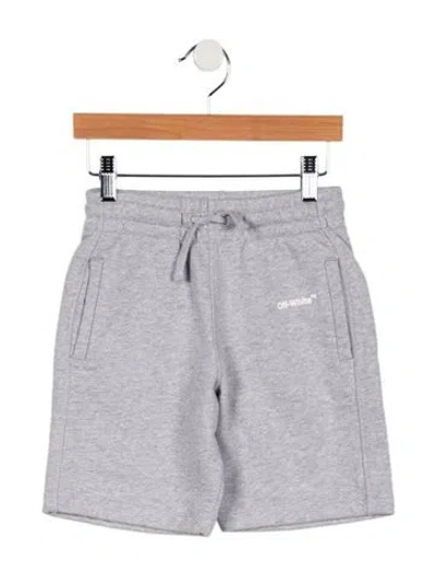 Pre-owned Off-white Babies' Toddler Boys Graphic Sweat Shorts In Gray