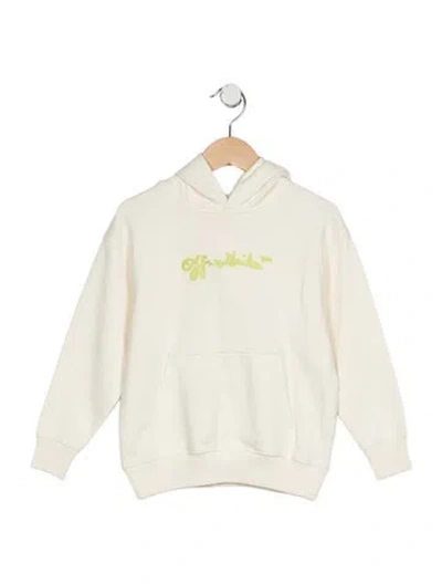 Pre-owned Off-white Babies' Toddler Boys' Woven Logo Hoodie In Neutral