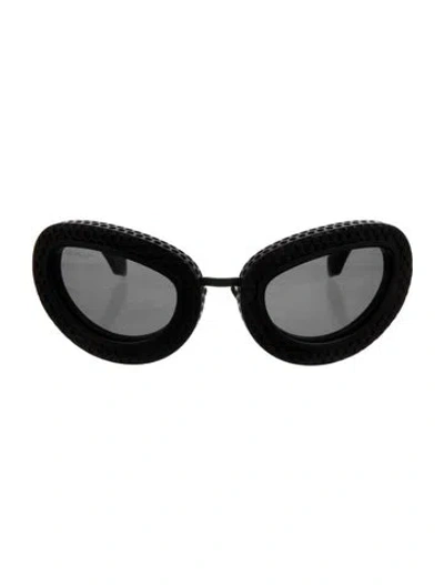 Pre-owned Off-white Tokyo Cat-eye Sunglasses In Black