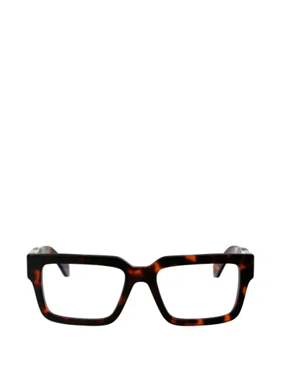 Off-white Tortoiseshell-effect Square-frame Glasses In Brown