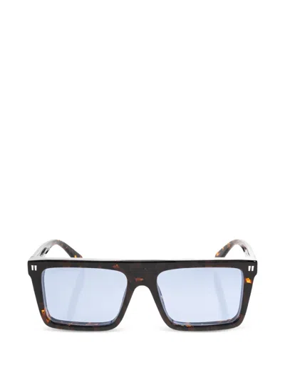 Off-white Tortoiseshell-effect Square-frame Sunglasses In Brown