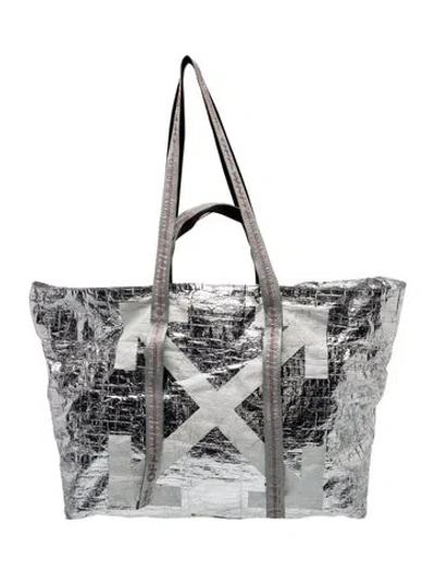 Pre-owned Off-white Tote In Silver