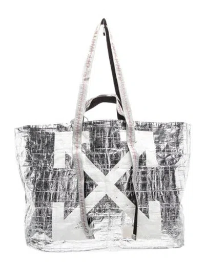 Pre-owned Off-white Tote In Silver