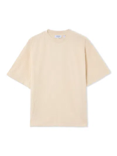 Off-white Towel Terry All Over Logo T-shirt In Pink