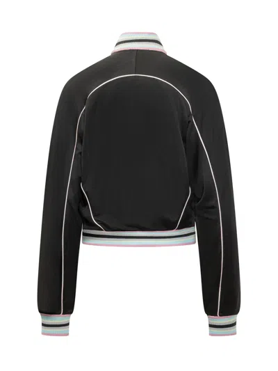 Off-white Track Jacket With High Neck Zip In Black/white