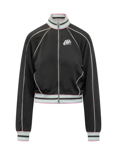 Off-white Track Jacket With High Neck Zip In Black