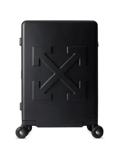 Off-white Travel Rigid Trolley "arrow" In Black