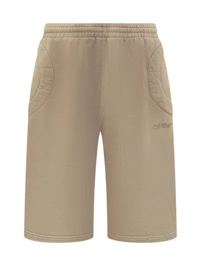 Off-white Trendy Mini Shorts For Future Fashionistas In Brown