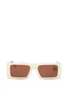 Off-white Troy Rectangle-frame Sunglasses In Neutral