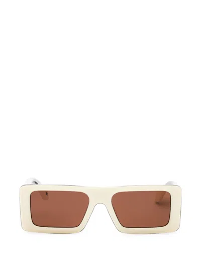 Off-white Troy Rectangle-frame Sunglasses In Neutral
