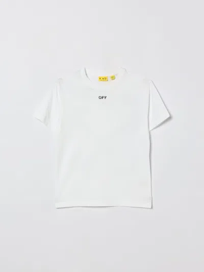 Off-white Kids Short Sleeved Crewneck T-shirt In Multi