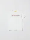 Off-white Logo-embroidered T-shirt In White