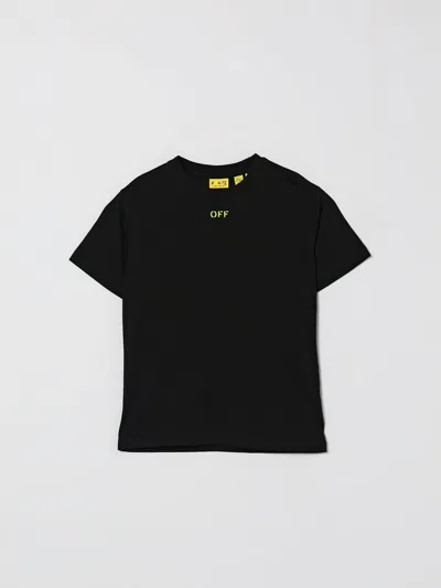 OFF-WHITE PRINTED COTTON T-SHIRT,I34873002