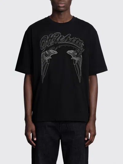 Off-white T-shirt Men In Black