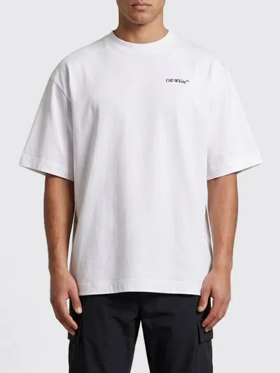 OFF-WHITE COTTON T-SHIRT WITH ARROW LOGO,I17920001