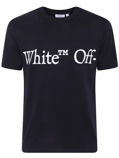 Off-white T-shirt Short Sleeves "bookish Scarf Regular" In Black