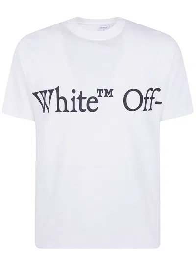Off-white T-shirt Short Sleeves "bookish Scarf Regular" In White