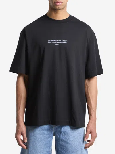 Off-white Statement Skate Tshirt In Black