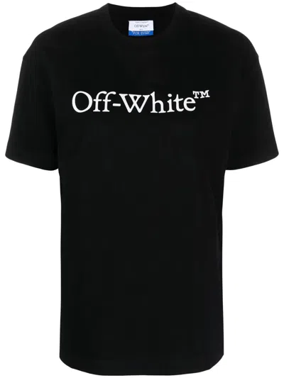 Off-white Tshirt With Logo In Black
