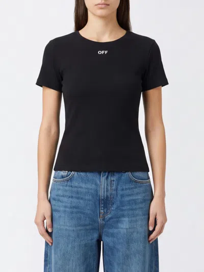 OFF-WHITE OFF-WHITE T恤 女士 颜色 黑色,J10629002