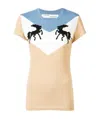 Off-white Twisting Horses T-shirt In Brown