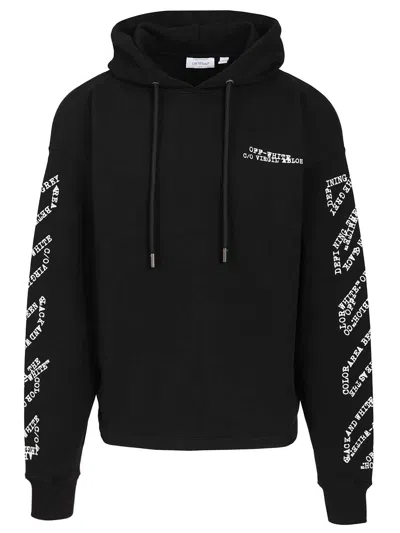 Off-white Type Arrow Hoodie Sweatshirts Black