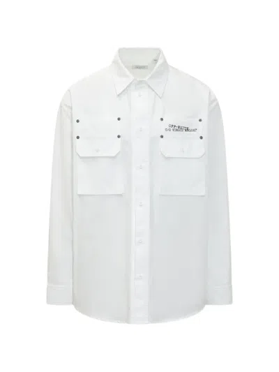 Off-white Type Arrow Overshirt In White