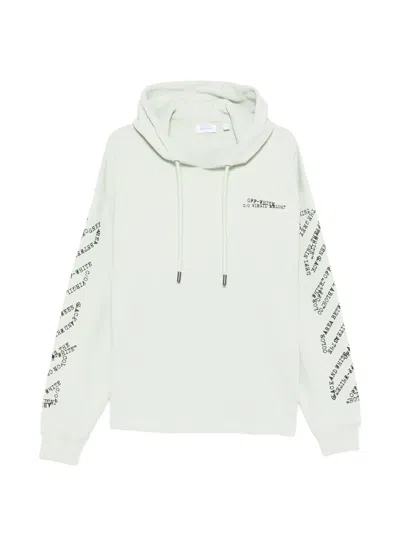 Off-white Type Machine Arrow Long-sleeve Hoodie In Gray