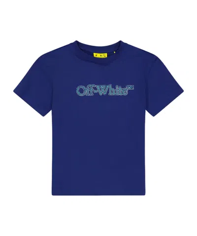 Off-white Unisex Kids' Logo Regular Fit T-shirt In Blue