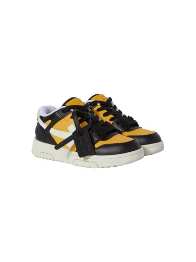 Off-white Unisex Mini Sneakers For Kids In Black