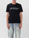 Off-white Black Oversized T-shirt With Contrasting Logo Lettering Print In Cotton Man In Black
